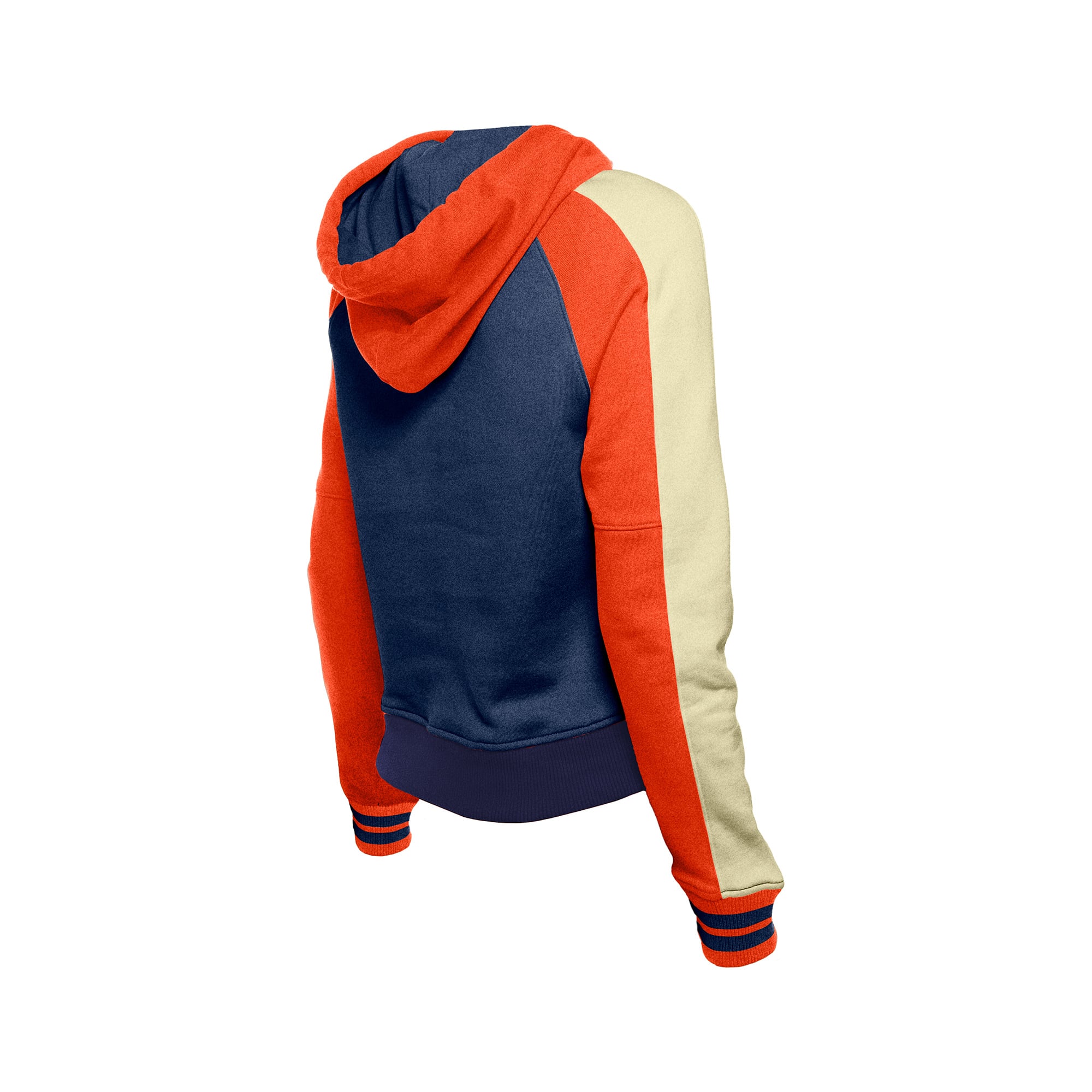 Women's New Era Navy Houston Astros Cooperstown Collection Cropped Raglan Pullover Hoodie